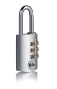Yale YE3CB/20/121/1/S, hliníkový, šířka 21mm, s číselnou kombinací, stříbrný