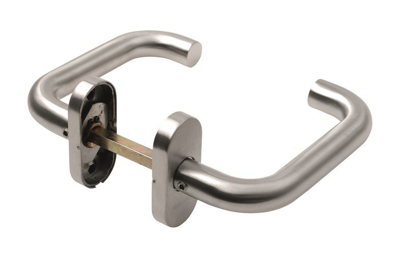 ASSA ABLOY AH122, klika/klika, tvar U, nerez