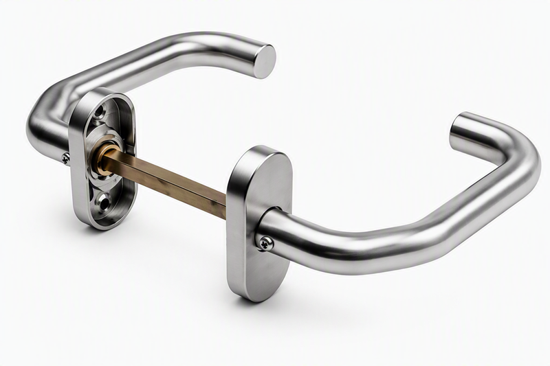 ASSA ABLOY AH122, klika/klika, zahnutý U, nerez