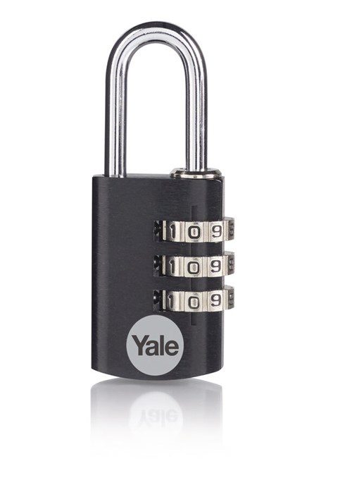 Yale YE3CB/28/126/1/BK, hliníkový, šířka 29mm, s číselnou kombinací, černý