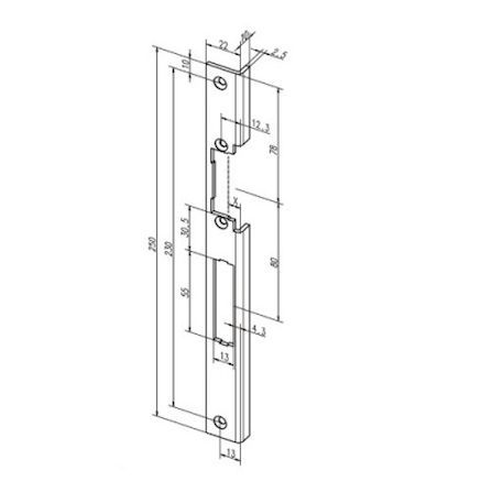 Čelní plech -44B35-05/nerez/P
