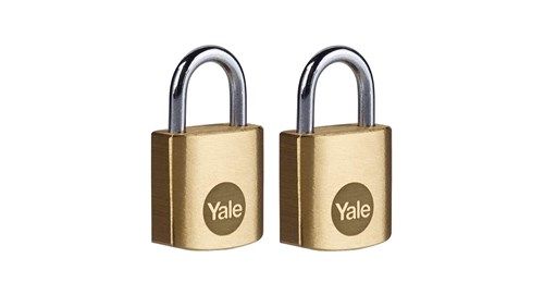 Visací zámek Yale Y110B/35/120/2, dva zámky sjednocené na 3 klíče
