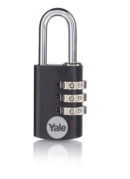 Yale YE3CB/28/126/1/BK, hliníkový, šířka 29mm, s číselnou kombinací, černý