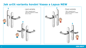 FAB VAASA NEW/92, RC3/BT3, klika/klika levá, nerez