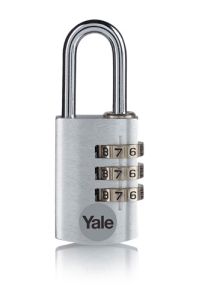 Yale YE3CB/20/121/1/S, hliníkový, šířka 21mm, s číselnou kombinací, stříbrný