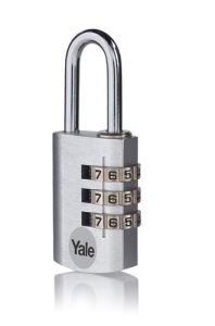 Yale YE3CB/20/121/1/S, hliníkový, šířka 21mm, s číselnou kombinací, stříbrný