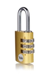 Yale YE3CB/28/126/1/GO, hliníkový, šířka 29mm, s číselnou kombinací, zlatý