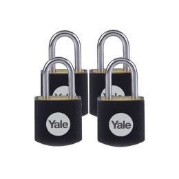 Visací zámek Yale Y110JB/15/111/4, čtyři zámky sjednocené na 3 klíče
