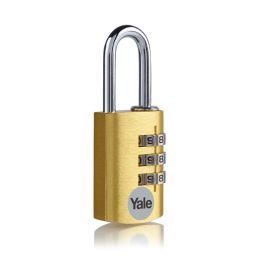 Yale YE3CB/20/121/1/GO, hliníkový, šířka 21mm, s číselnou kombinací, zlatý