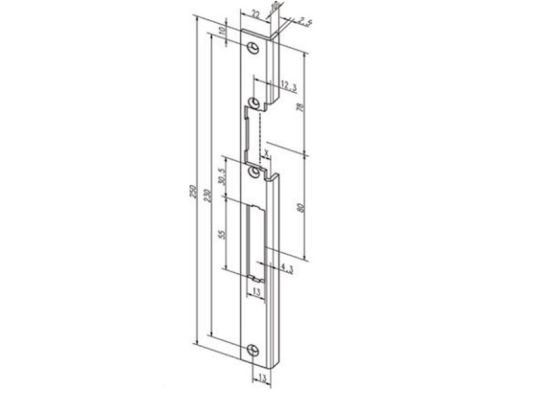 Čelní plech -44B35-04/nerez/L
