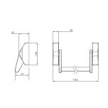 ASSA ABLOY PED500, paniková hrazda, satin nikl