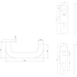 ASSA ABLOY AHW700, klika/klika, tvar U