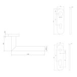 ASSA ABLOY AHW700, klika/klika, tvar L