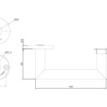 ASSA ABLOY AHW500, klika/klika, tvar U