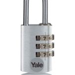 Yale YE3CB/20/121/1/S, hliníkový, šířka 21mm, s číselnou kombinací, stříbrný
