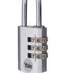 Yale YE3CB/20/121/1/S, hliníkový, šířka 21mm, s číselnou kombinací, stříbrný