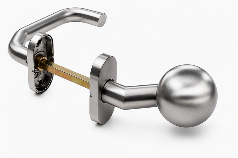 ASSA ABLOY AH122, koule/klika, zahnutý U, levá, nerez