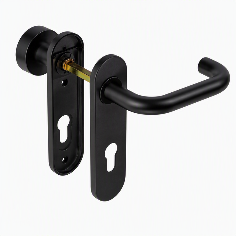 ASSA ABLOY AH123, koule/klika, tvar U, levá, 72 mm, černá