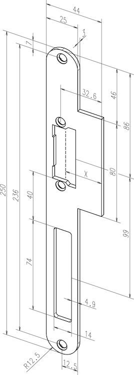 Čelní plech -59B35-01/nerez