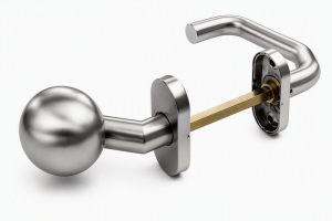 ASSA ABLOY AH122, koule/klika, zahnutý U, levá, nerez