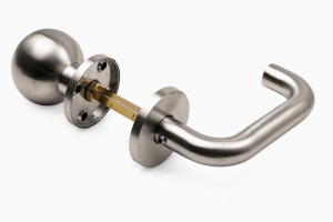 ASSA ABLOY AH121, koule/klika, tvar U, levá, nerez