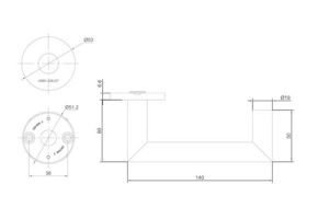 ASSA ABLOY AHW500, klika/klika, tvar U