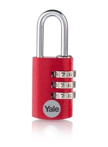 Yale YE3CB/20/121/1/CO, hliníkový, šířka 21mm, s číselnou kombinací, červený