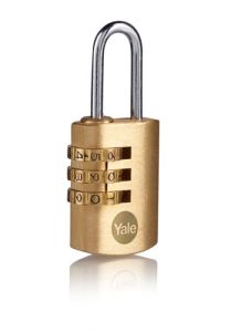Yale Y150B/22/120/2, mosazný, šířka 23mm, dva zámky s číselnou kombinací